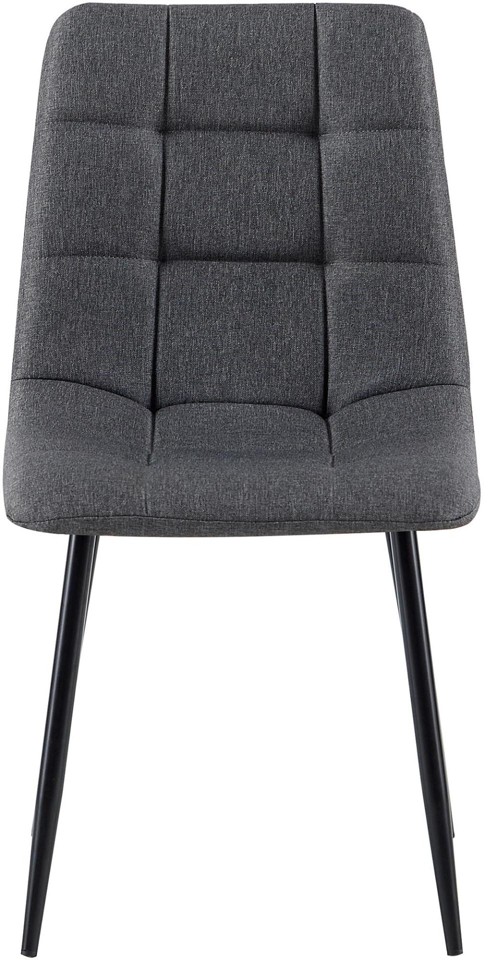 Set van 4 eetkamerstoelen Antibes stof donkergrijs dunkelgrau