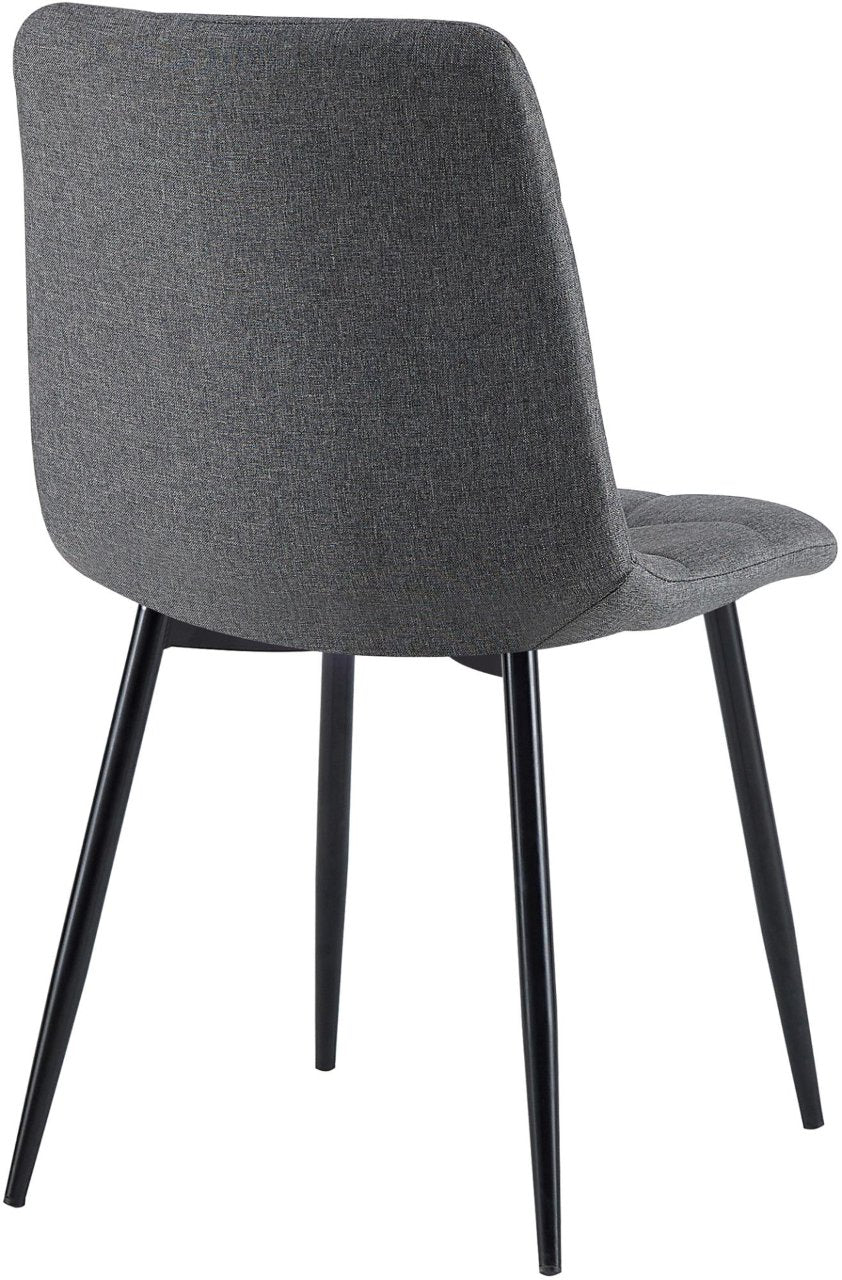 Set van 4 eetkamerstoelen Antibes stof donkergrijs dunkelgrau