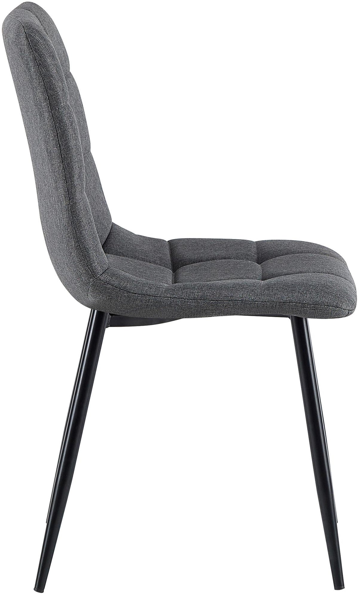 Set van 4 eetkamerstoelen Antibes stof donkergrijs dunkelgrau