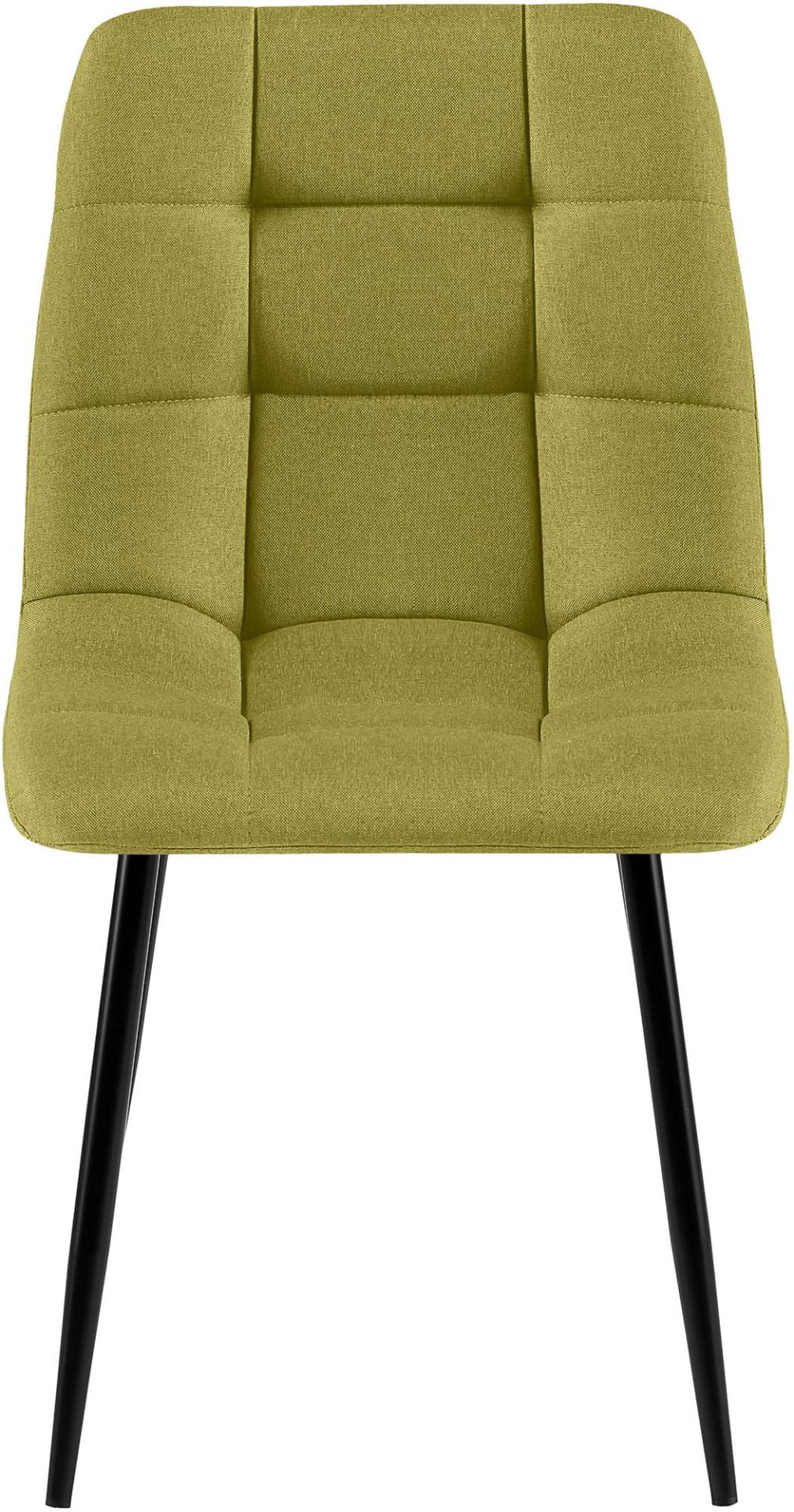 Set van 4 eetkamerstoelen Antibes stof groen grün
