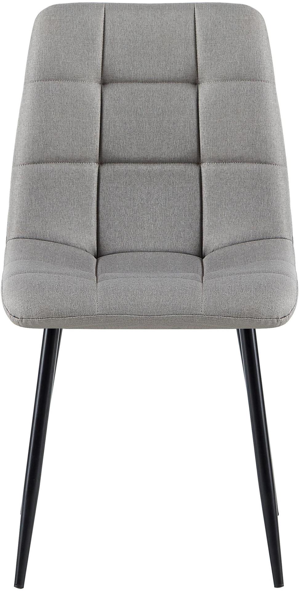 Set van 4 eetkamerstoelen Antibes stof licht grijs hellgrau