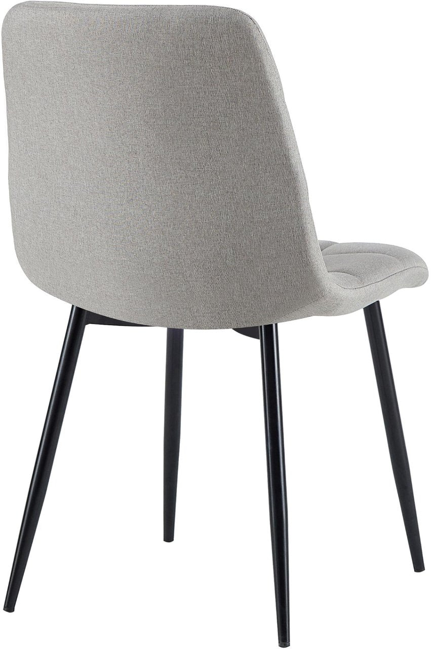 Set van 4 eetkamerstoelen Antibes stof licht grijs hellgrau
