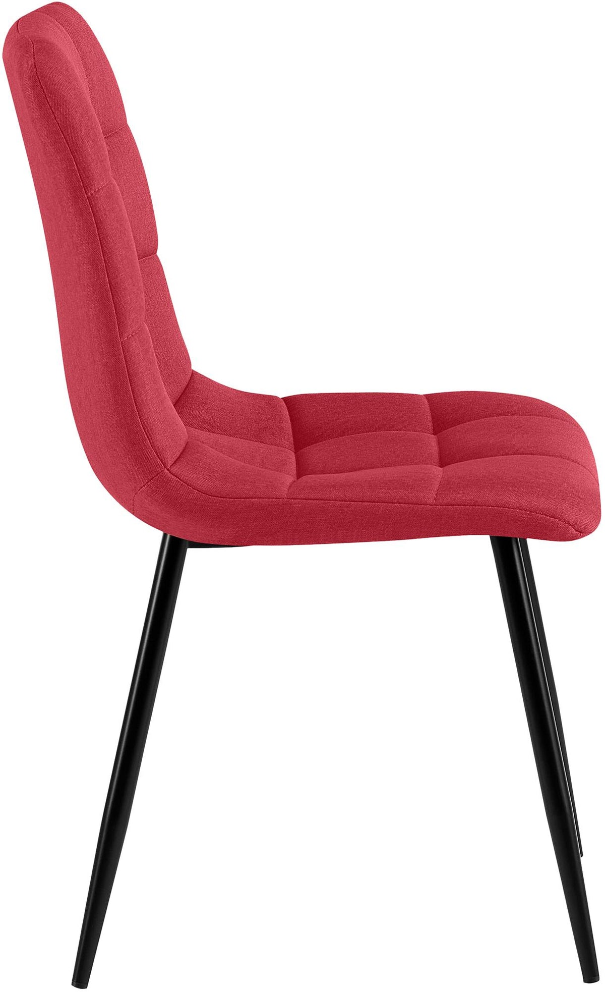 Set van 4 eetkamerstoelen Antibes stof rood rot