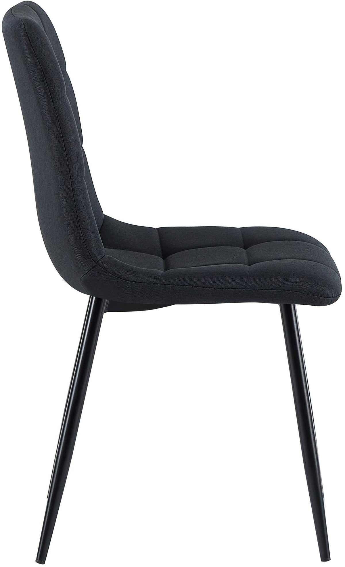 Set van 4 eetkamerstoelen Antibes stof zwart schwarz