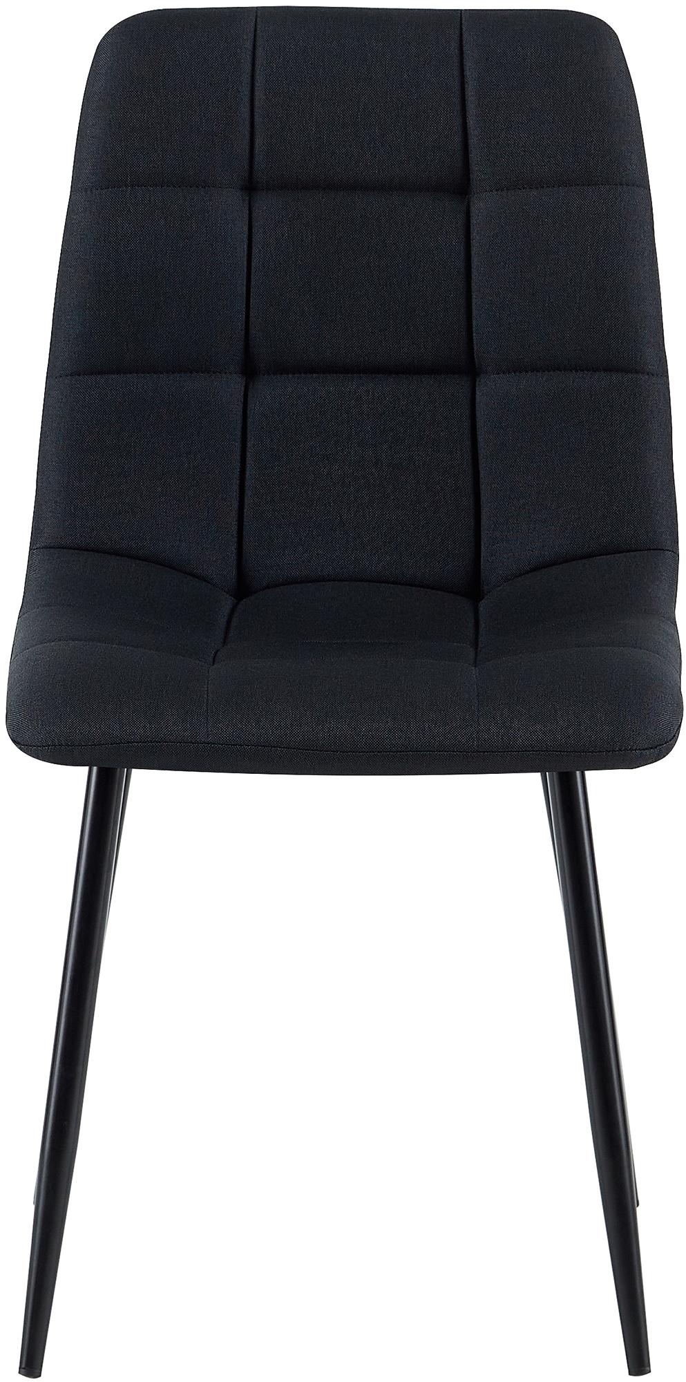 Set van 4 eetkamerstoelen Antibes stof zwart schwarz
