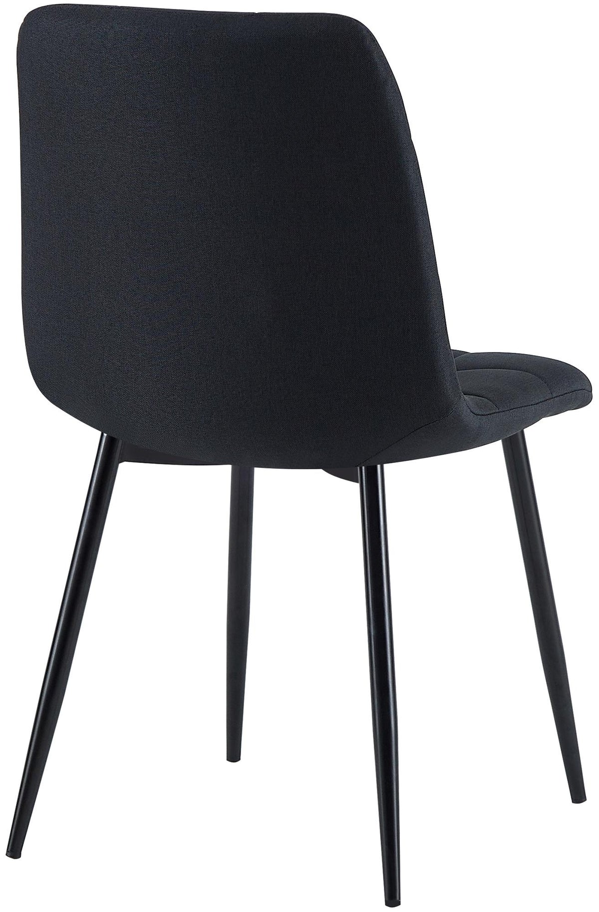 Set van 4 eetkamerstoelen Antibes stof zwart schwarz