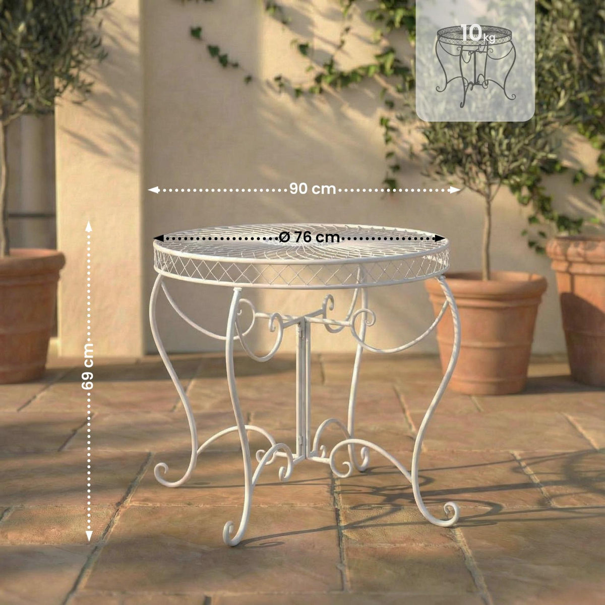 Tuintafel Sheela wit weiß
