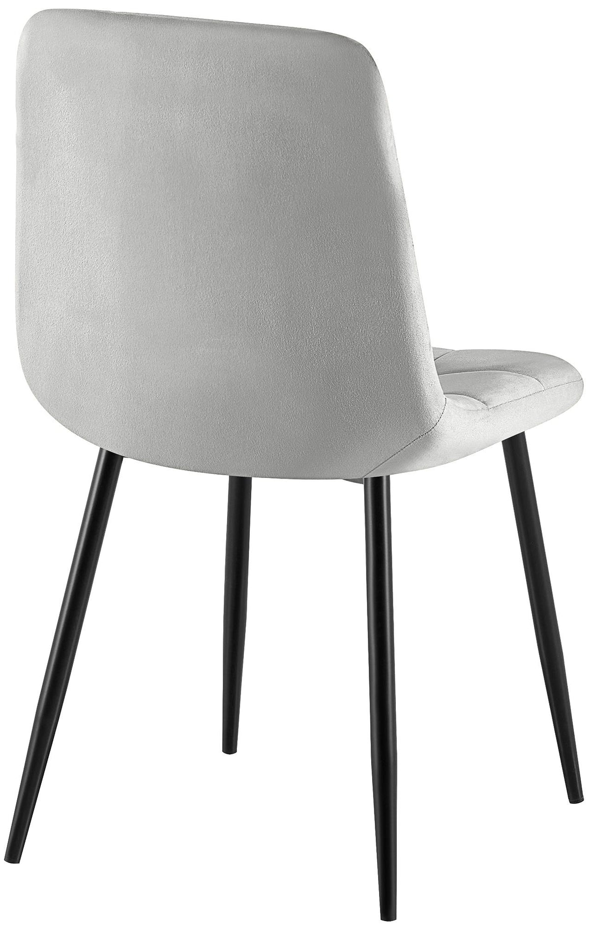 Set van 4 Eetkamerstoelen Antibes Fluweel grijs grau