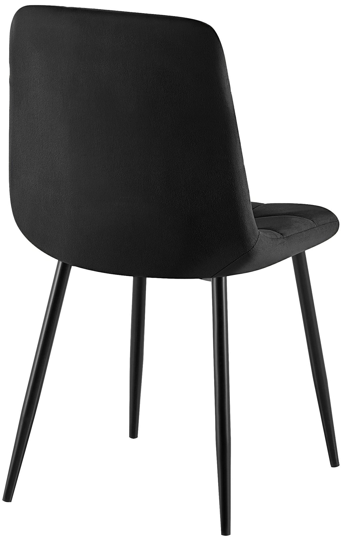 Set van 4 Eetkamerstoelen Antibes Fluweel zwart schwarz
