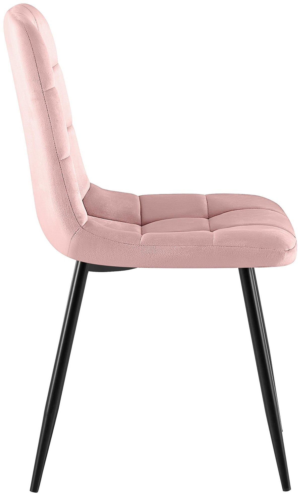 Set van 4 Eetkamerstoelen Antibes Fluweel roze pink