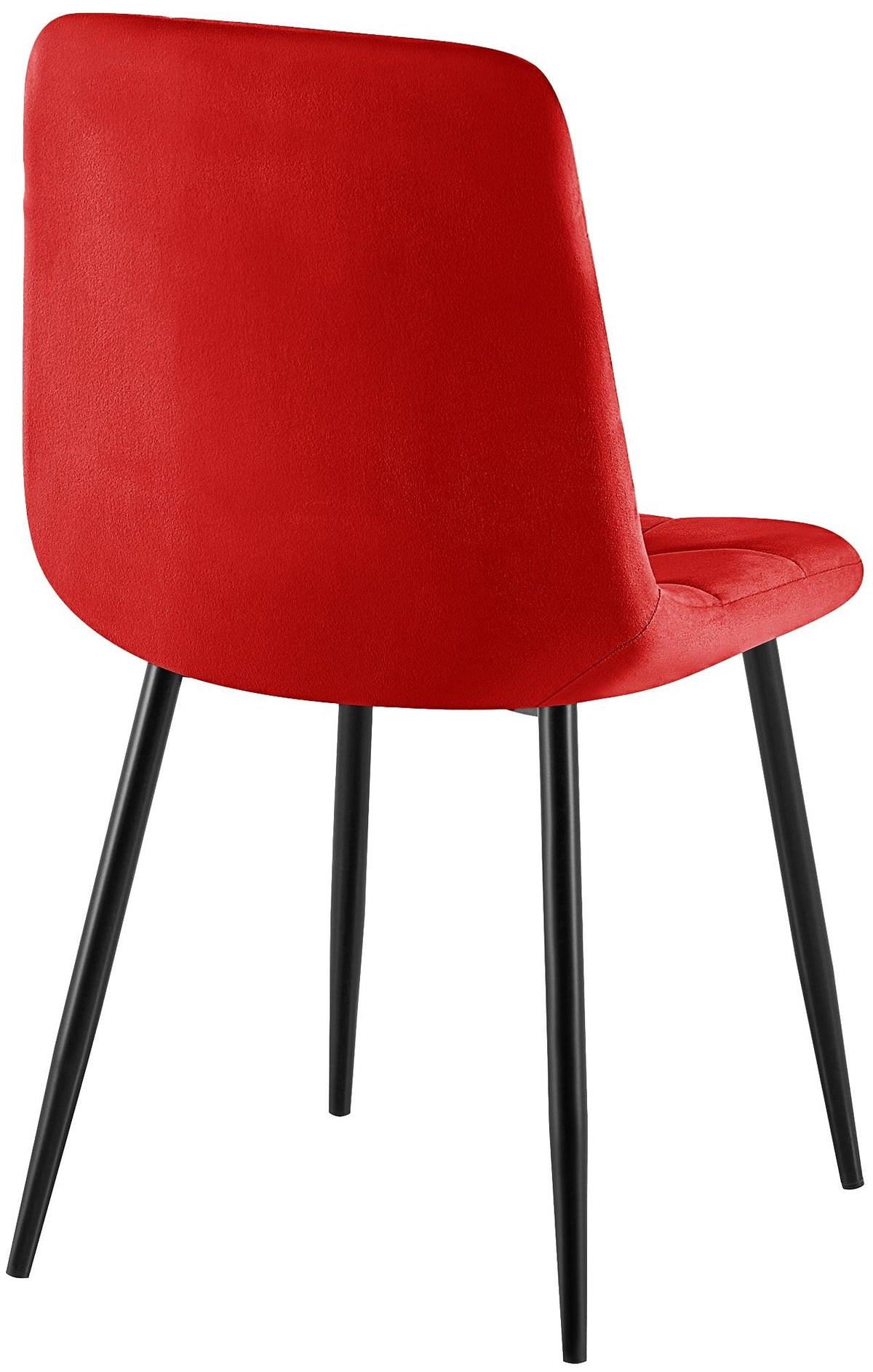 Set van 4 Eetkamerstoelen Antibes Fluweel rood rot