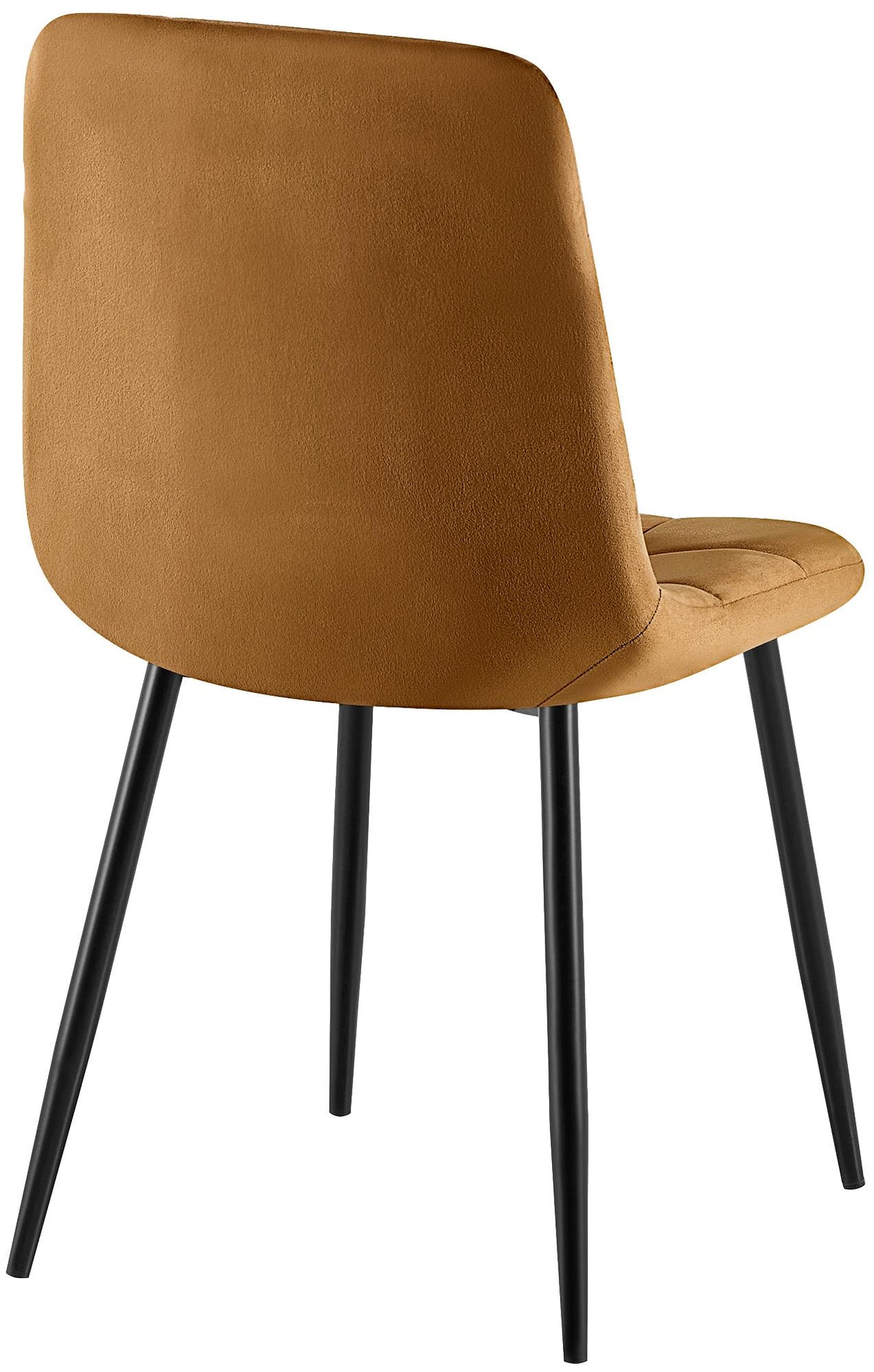 Set van 4 Eetkamerstoelen Antibes Fluweel bruin braun