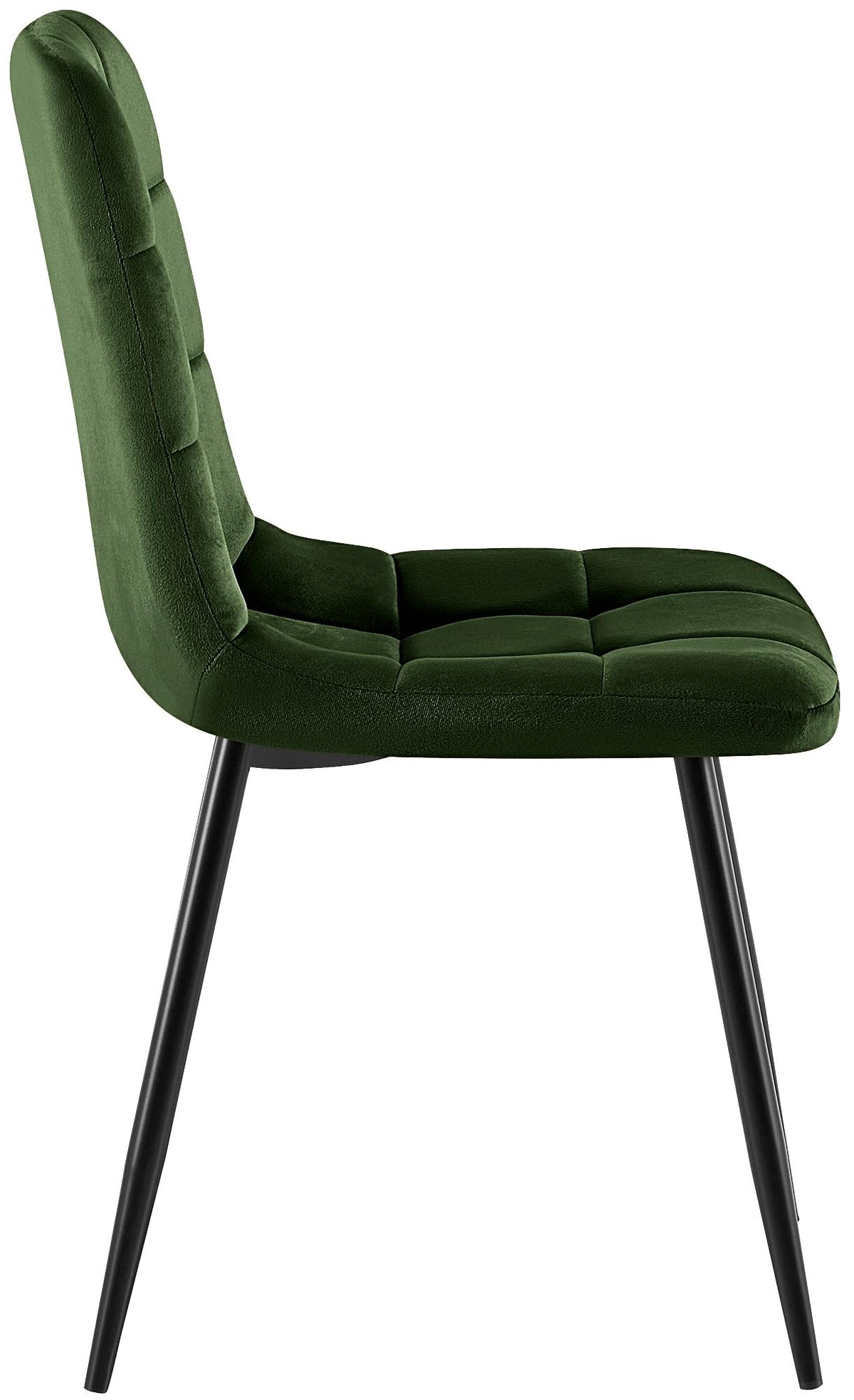 Set van 4 Eetkamerstoelen Antibes Fluweel groen grün