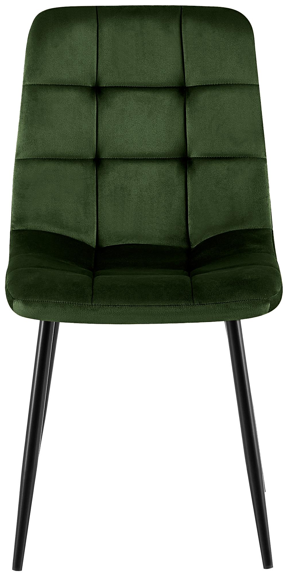 Set van 4 Eetkamerstoelen Antibes Fluweel groen grün