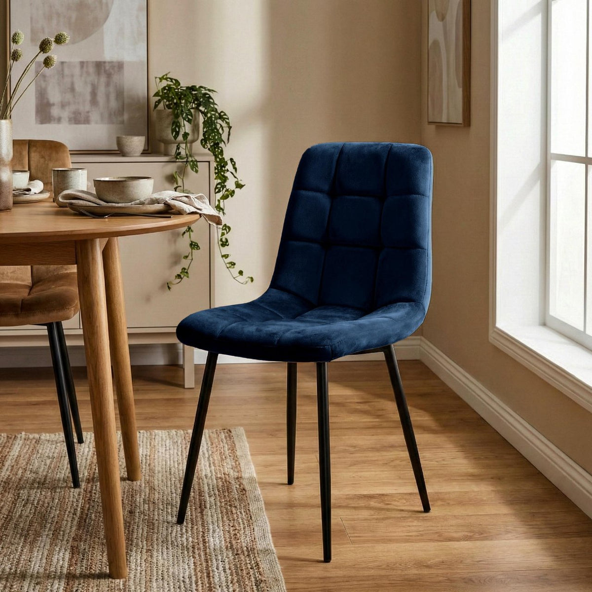 Eetkamerstoel Antibes donkerblauw dunkelblau