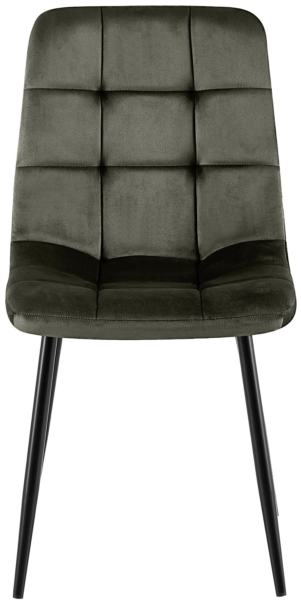 Set van 4 Eetkamerstoelen Antibes Fluweel antraciet anthrazit