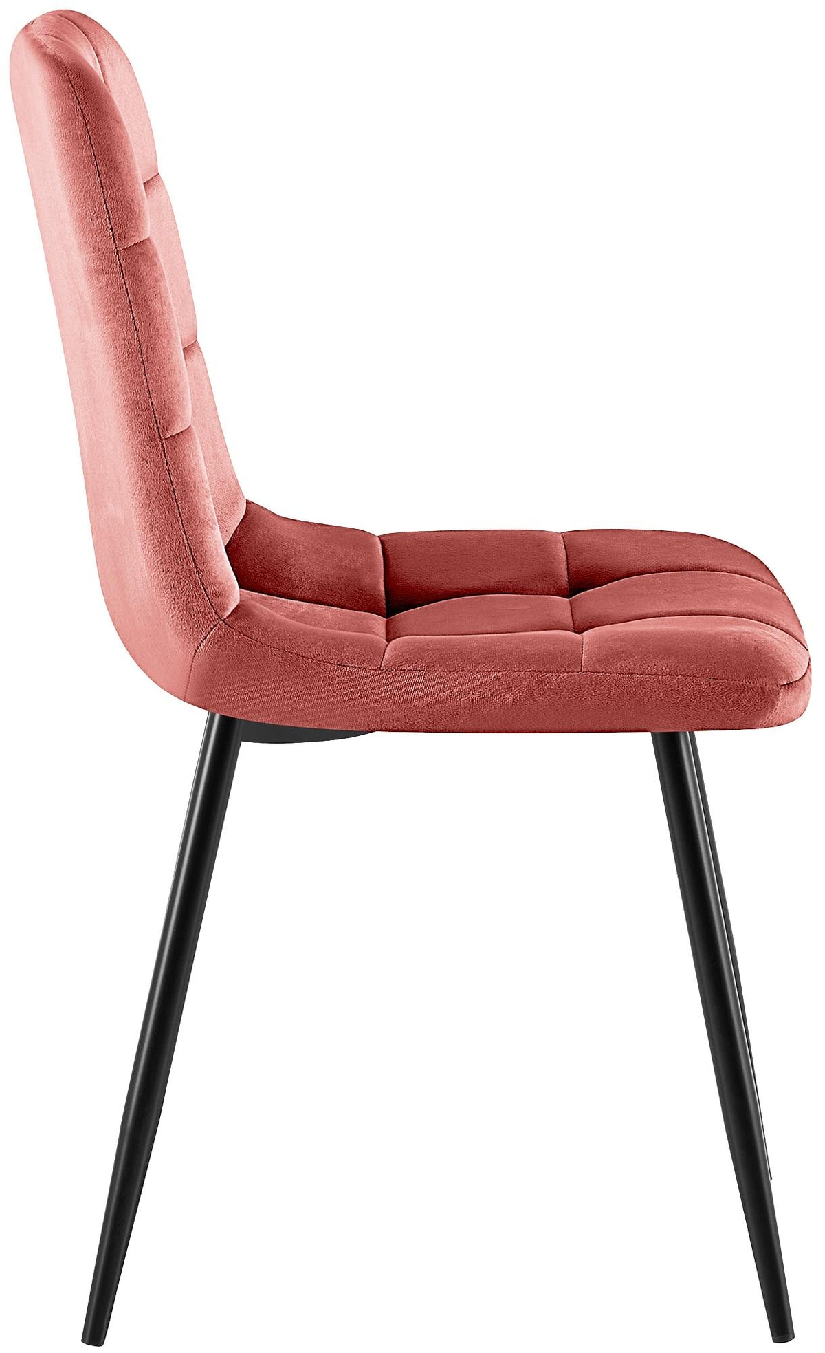 Set van 4 Eetkamerstoelen Antibes Fluweel rosa rosa
