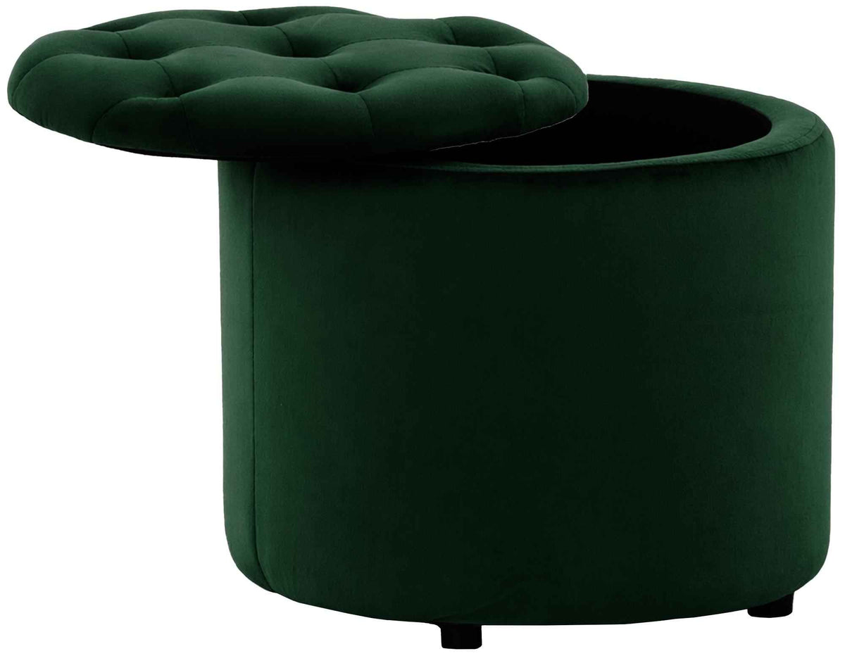 Poef Pantin fluweel groen grün