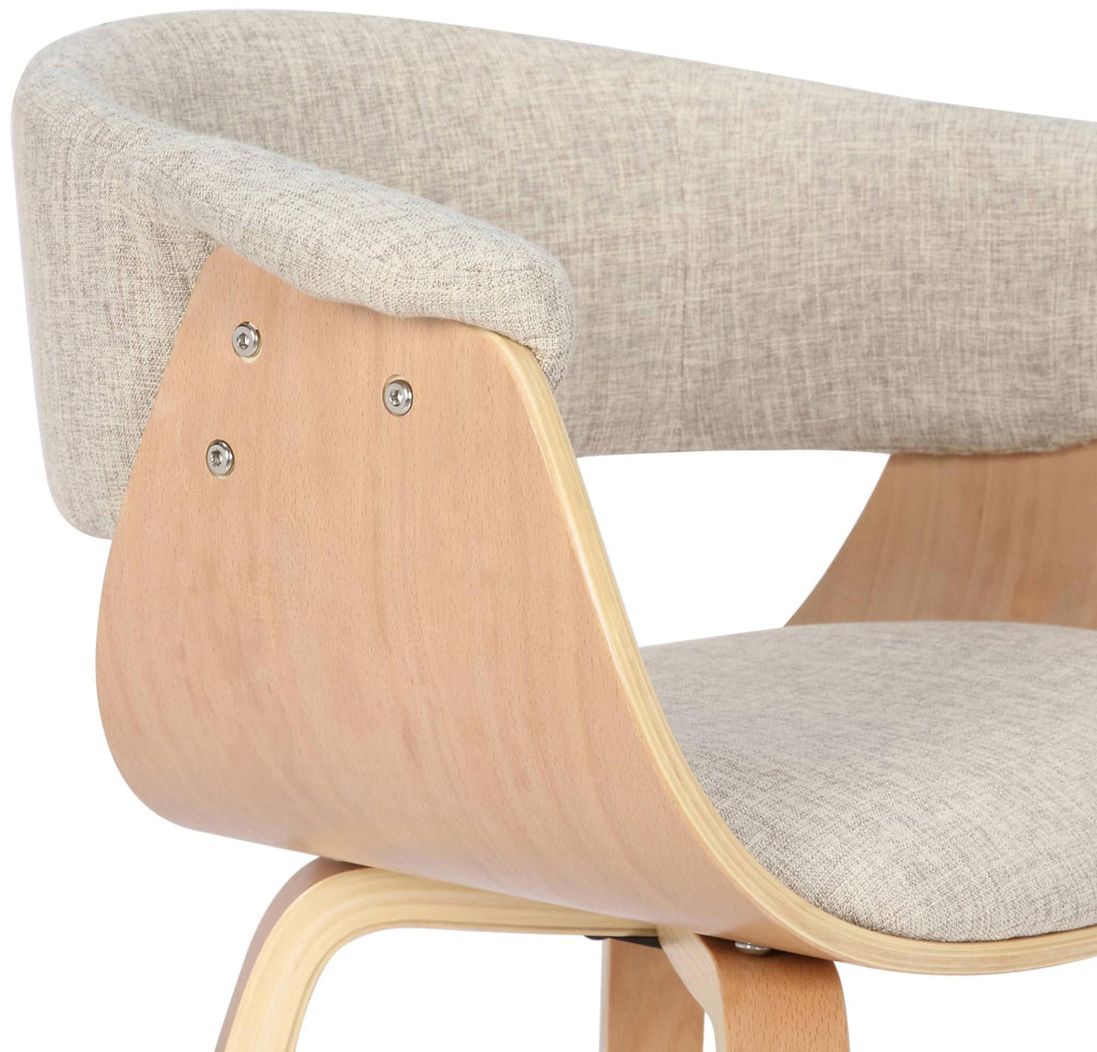 Set van 2 Eetkamerstoelen Bruce stof natura/creme natura/creme