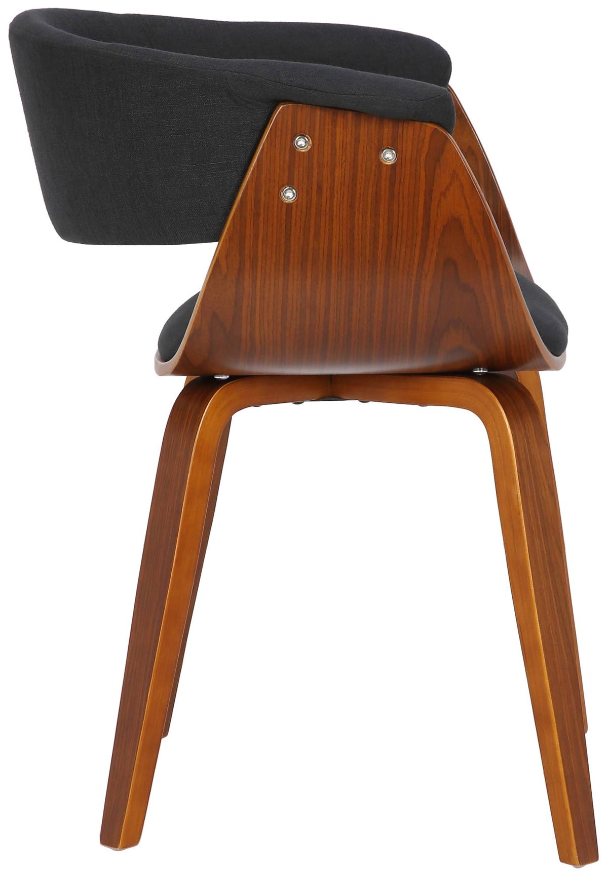 Set van 2 Eetkamerstoelen Bruce stof walnoot/zwart walnuss/schwarz