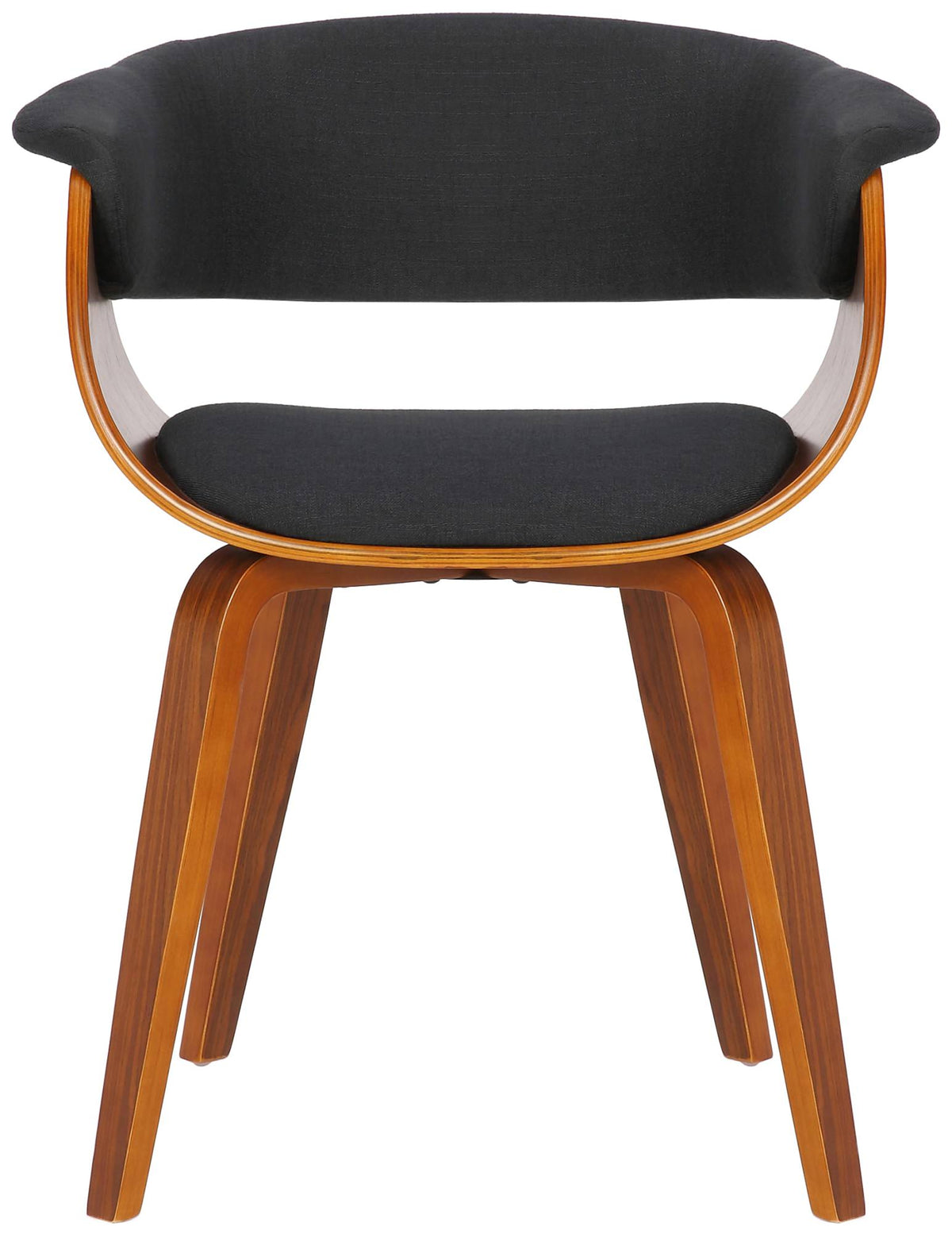 Set van 2 Eetkamerstoelen Bruce stof walnoot/zwart walnuss/schwarz