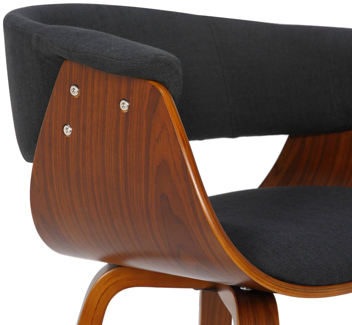 Set van 2 Eetkamerstoelen Bruce stof walnoot/zwart walnuss/schwarz