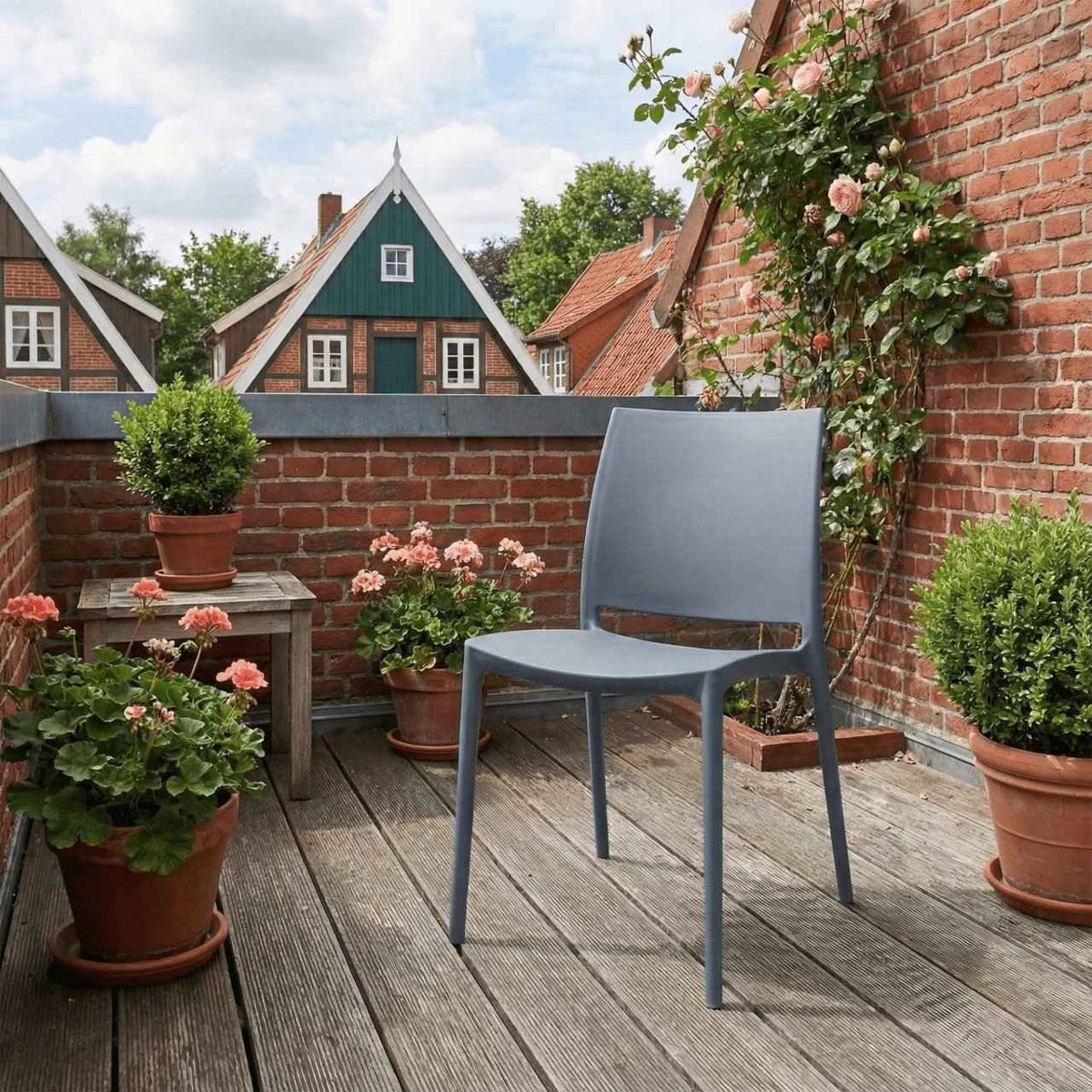 Tuinstoel Meton grijs grau