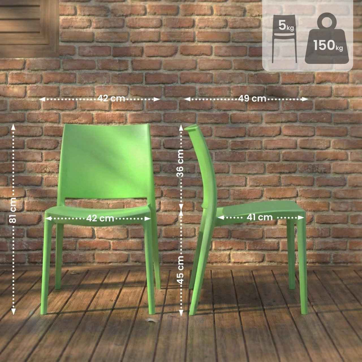 Tuinstoel Meton groen grün