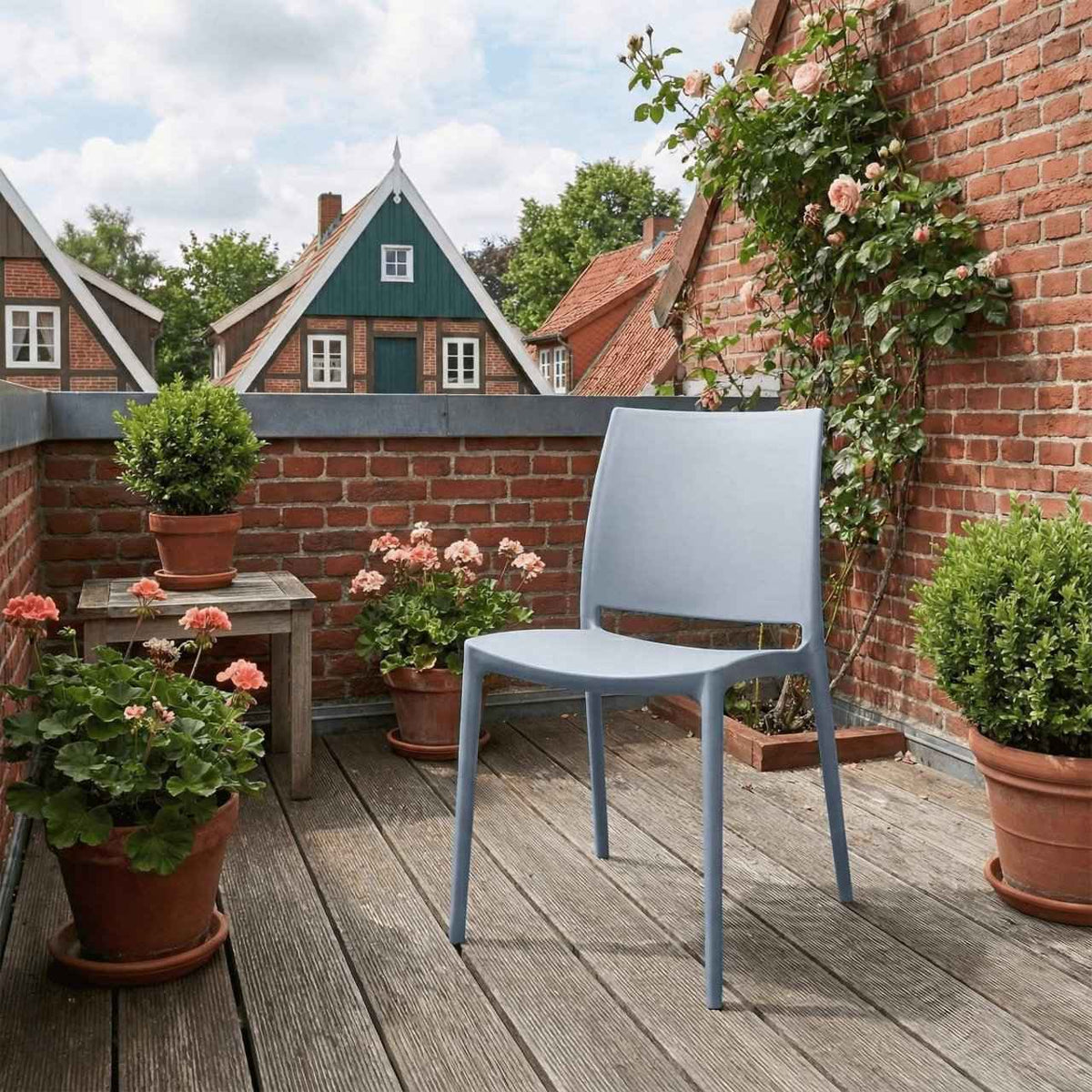 Tuinstoel Meton licht grijs hellgrau