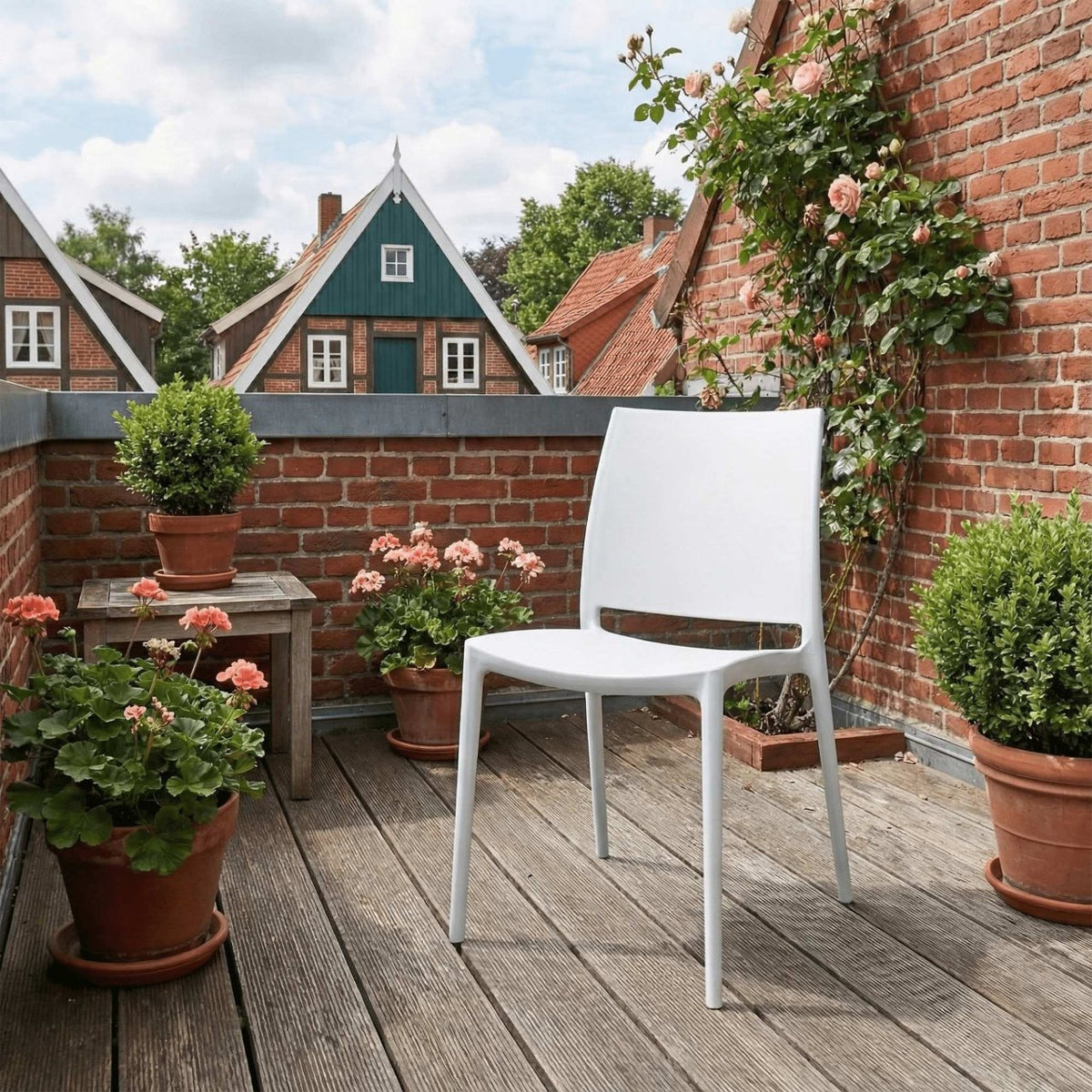 Set van 2 Tuinstoelen Meton wit weiß