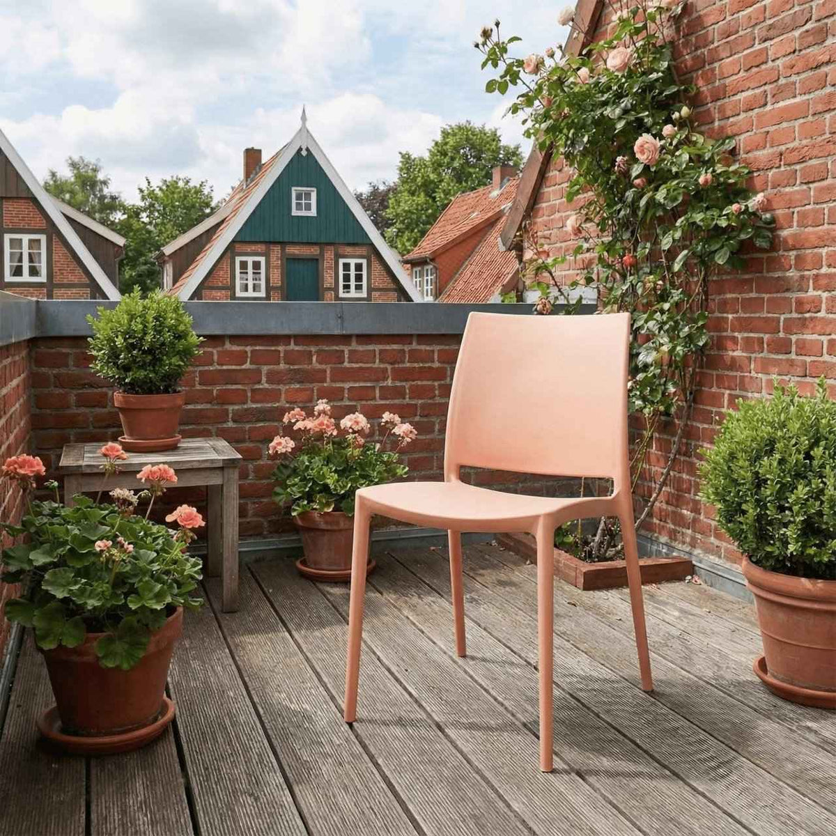 Set van 2 Tuinstoelen Meton perzik pfirsich