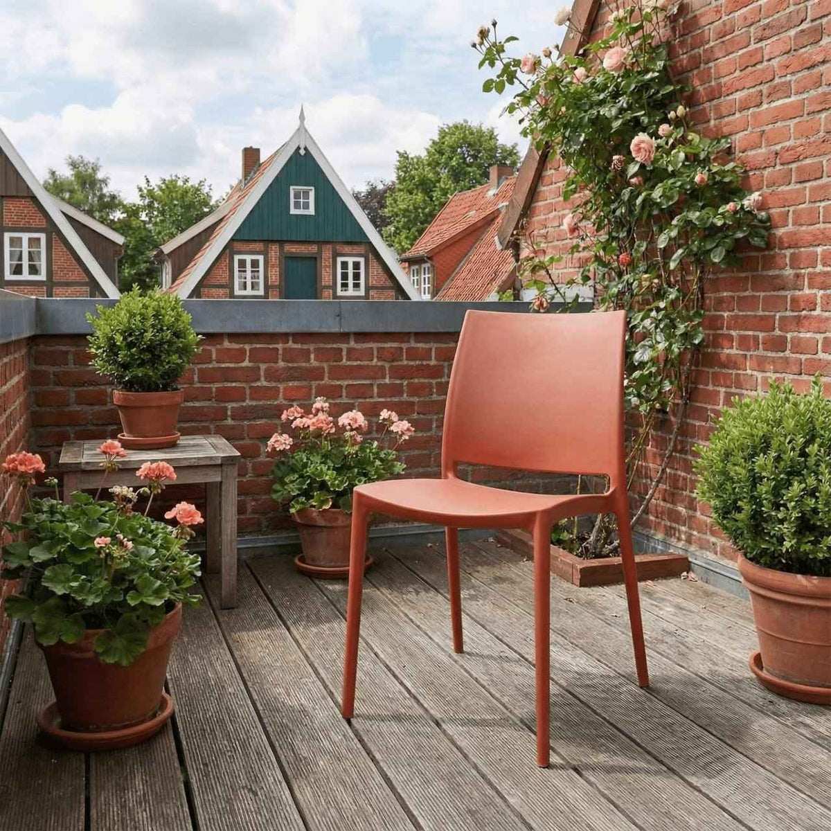 Set van 2 Tuinstoelen Meton terracotta terracotta