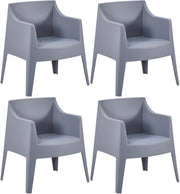 Set van 4 tuinstoelen Bartal grijs grau
