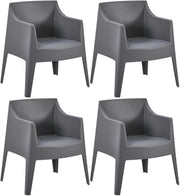 Set van 4 tuinstoelen Bartal donkergrijs dunkelgrau