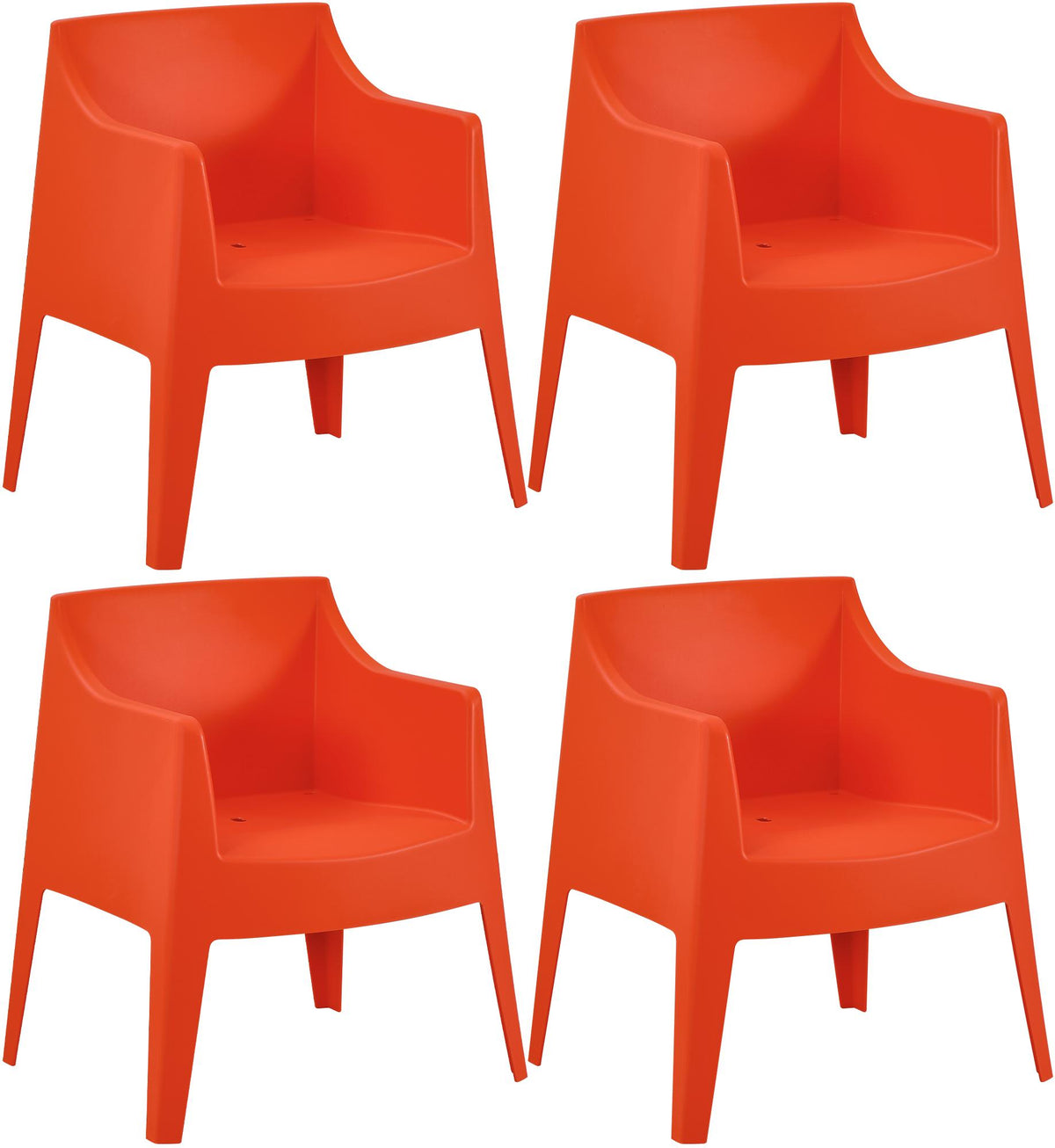 Set van 4 tuinstoelen Bartal oranje orange