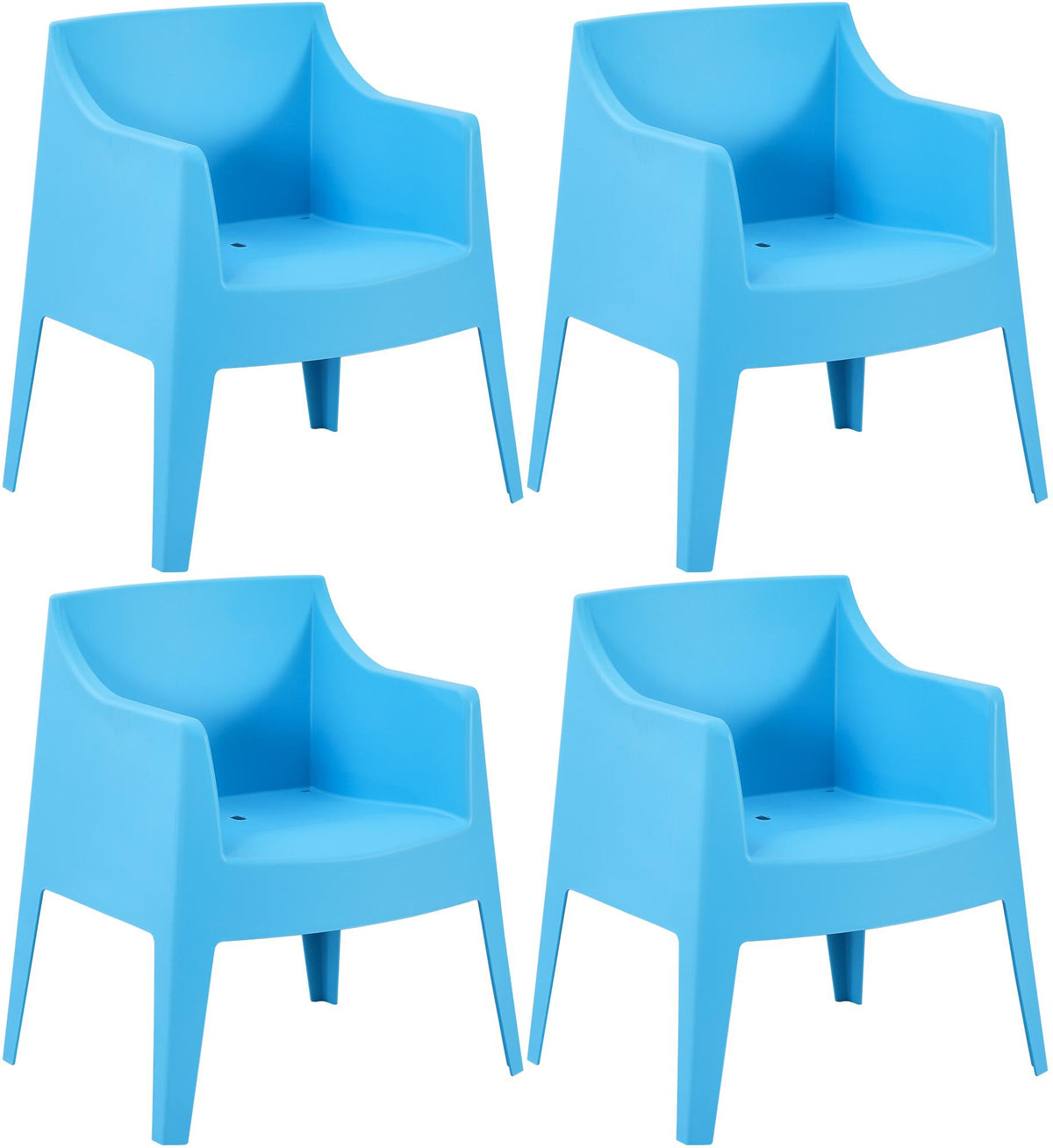 Set van 4 tuinstoelen Bartal blauw blau