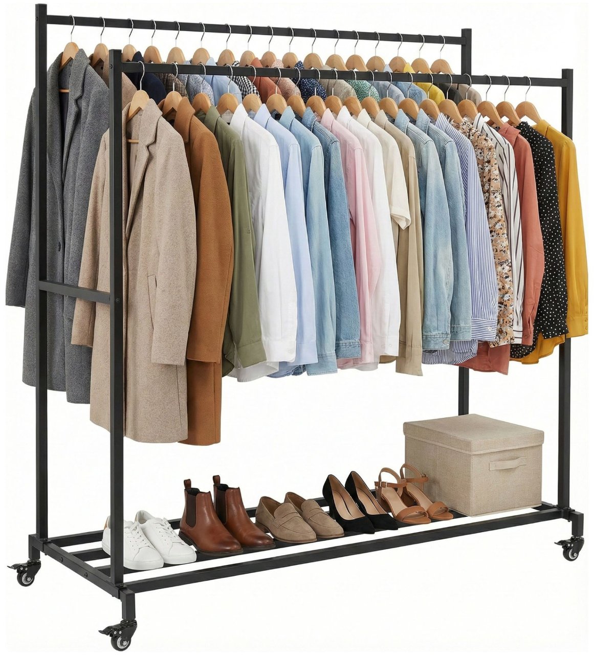 Kleiderständer Lieska 150 cm schwarz