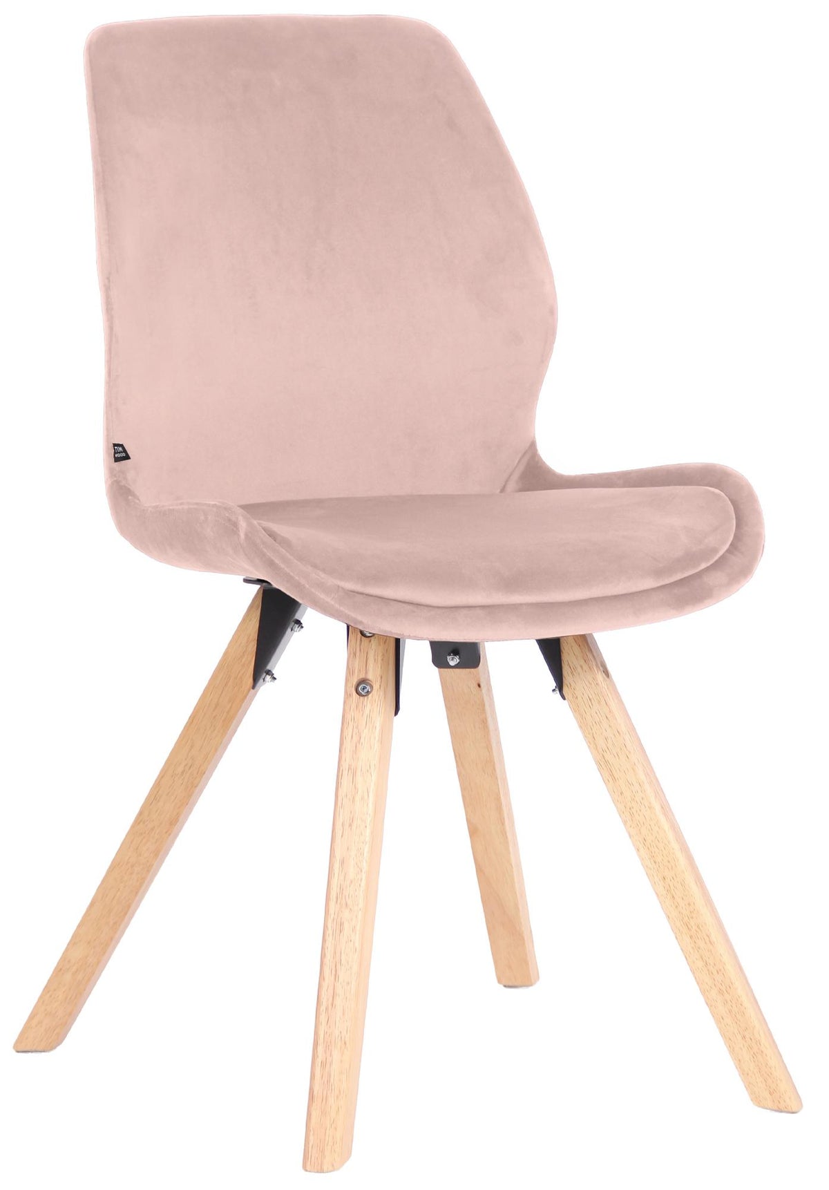 Eetkamerstoel Luna roze,Fluweel pink