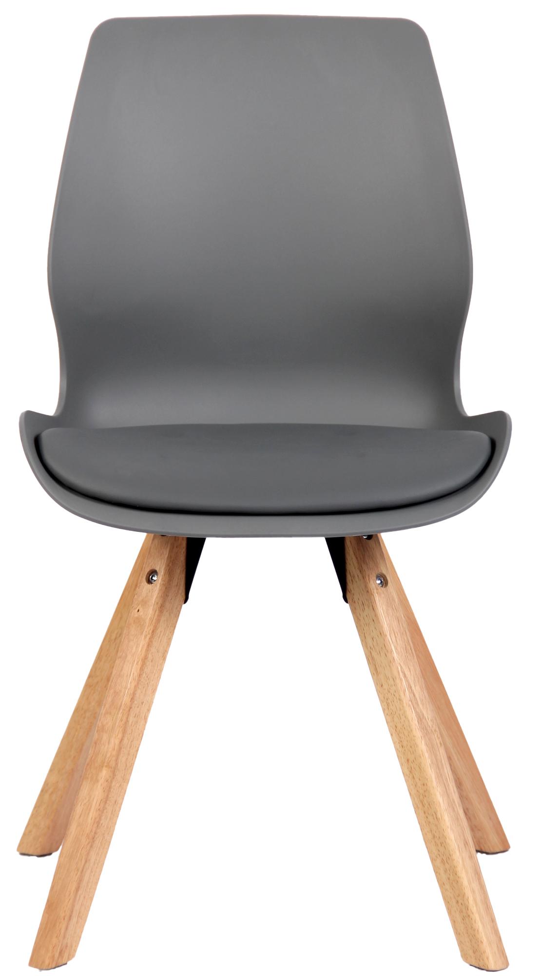 Set van 2 Eetkamerstoelen Luna grijs,Kunststof grau