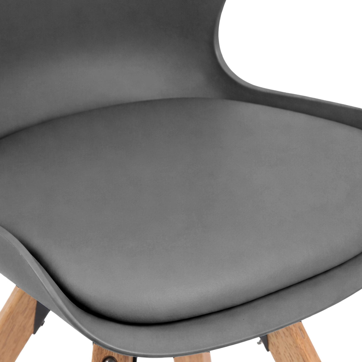 Set van 2 Eetkamerstoelen Luna grijs,Kunststof grau