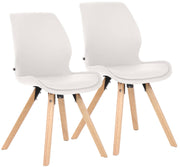 Set van 2 Eetkamerstoelen Luna wit,Kunststof weiß