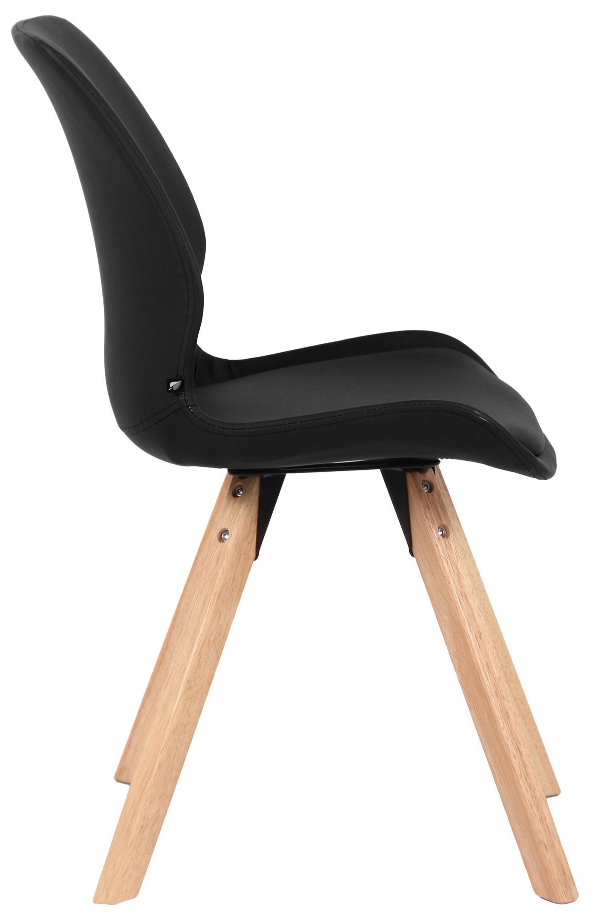 Set van 2 Eetkamerstoelen Luna zwart,Kunstleer schwarz