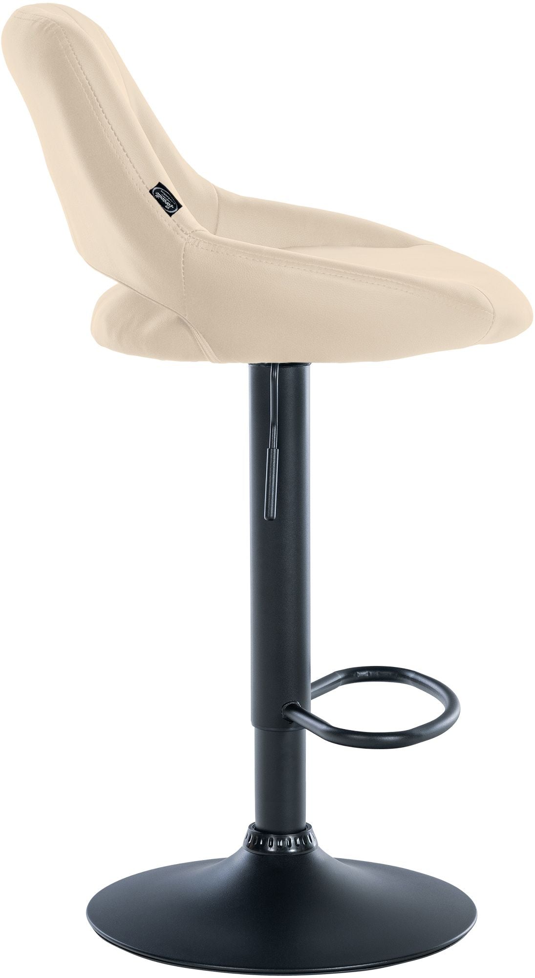 Barkruk Milet kunstleer creme,zwart creme