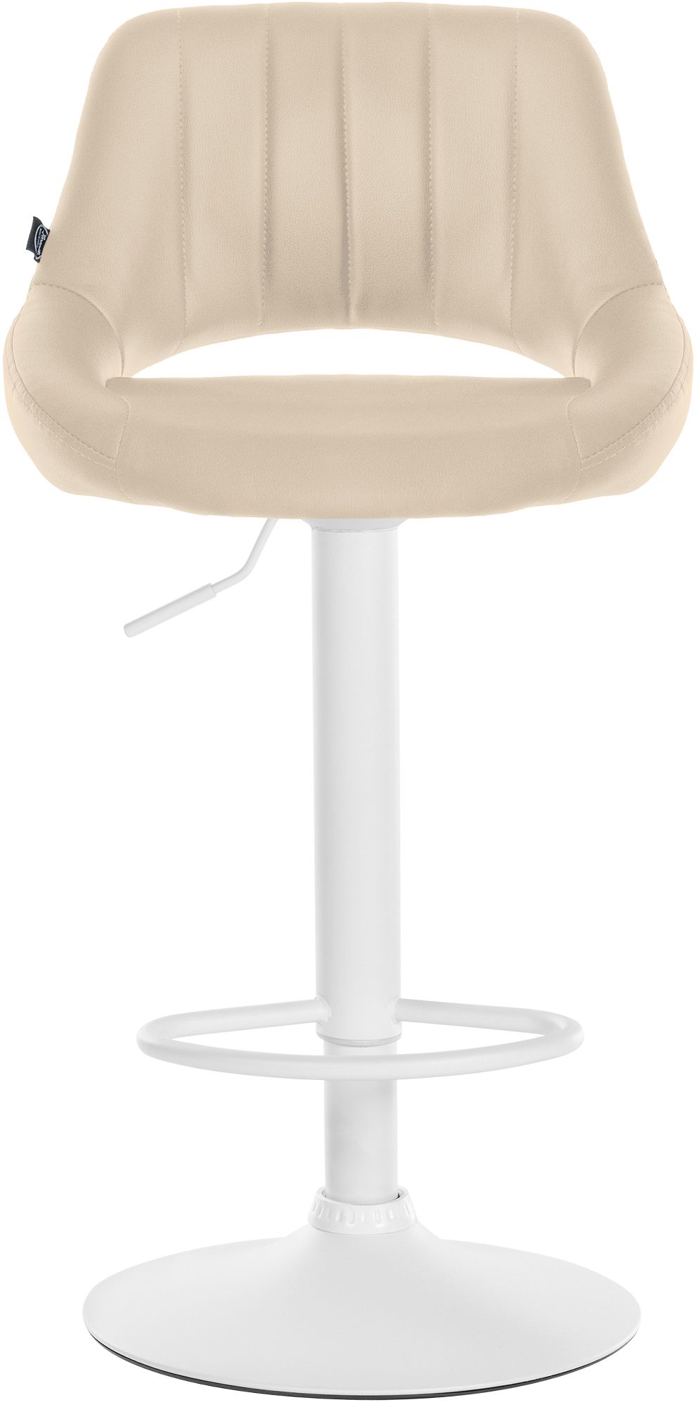 Barkruk Milet kunstleer creme,wit creme