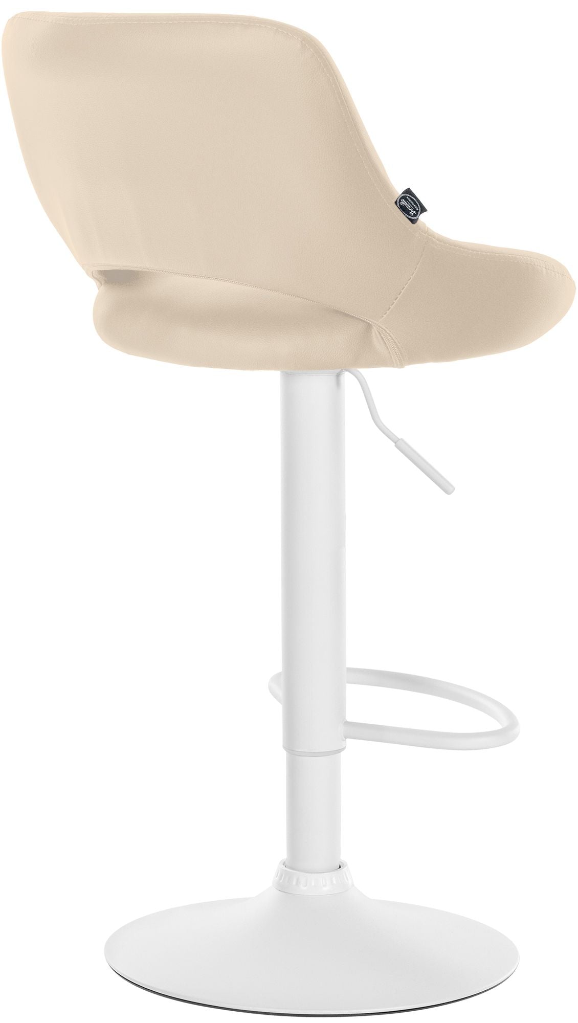 Barkruk Milet kunstleer creme,wit creme