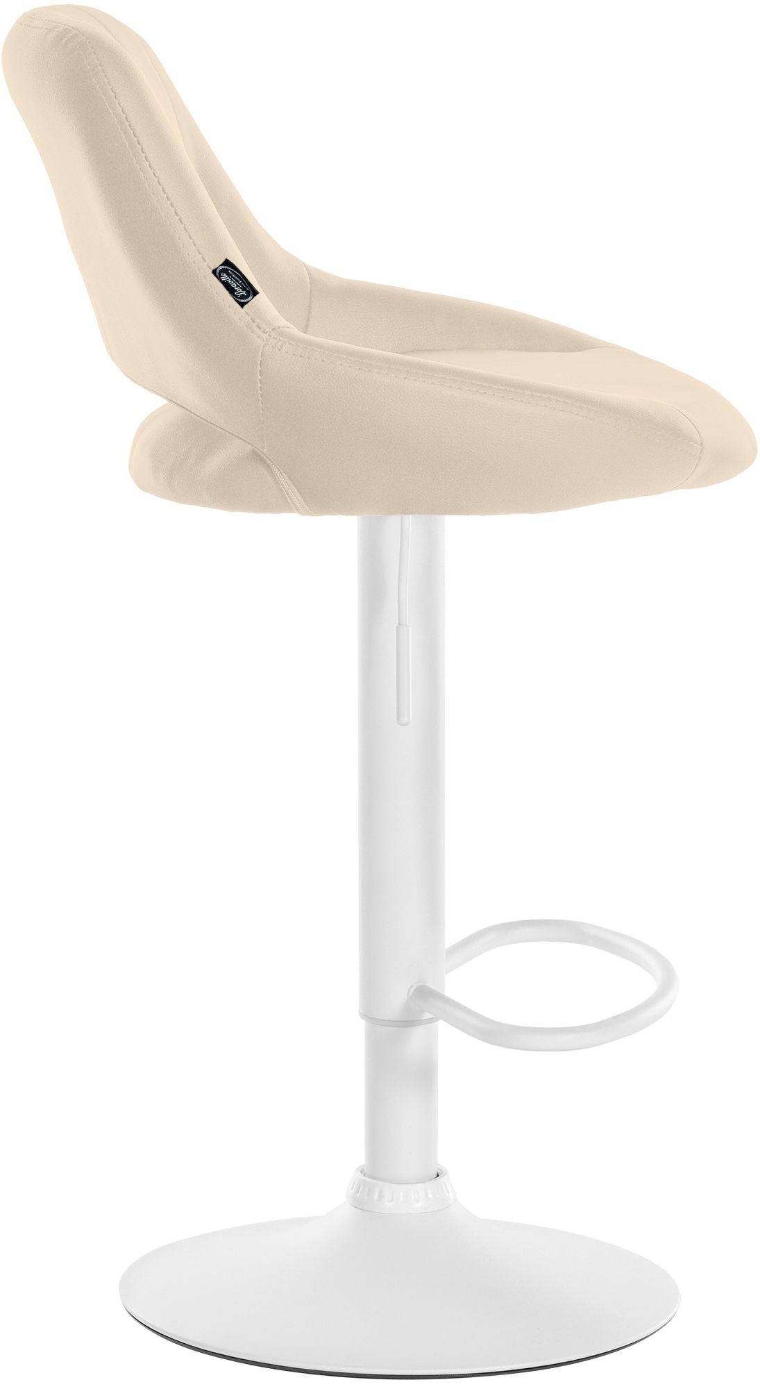 Barkruk Milet kunstleer creme,wit creme