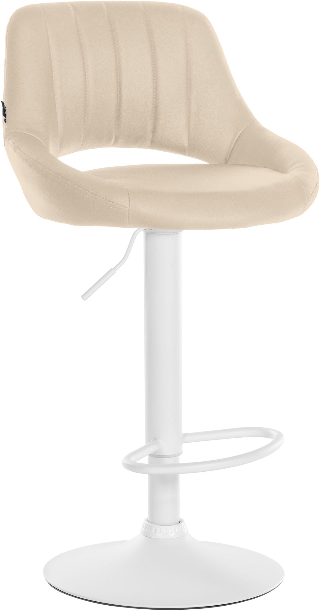 Barkruk Milet kunstleer creme,wit creme
