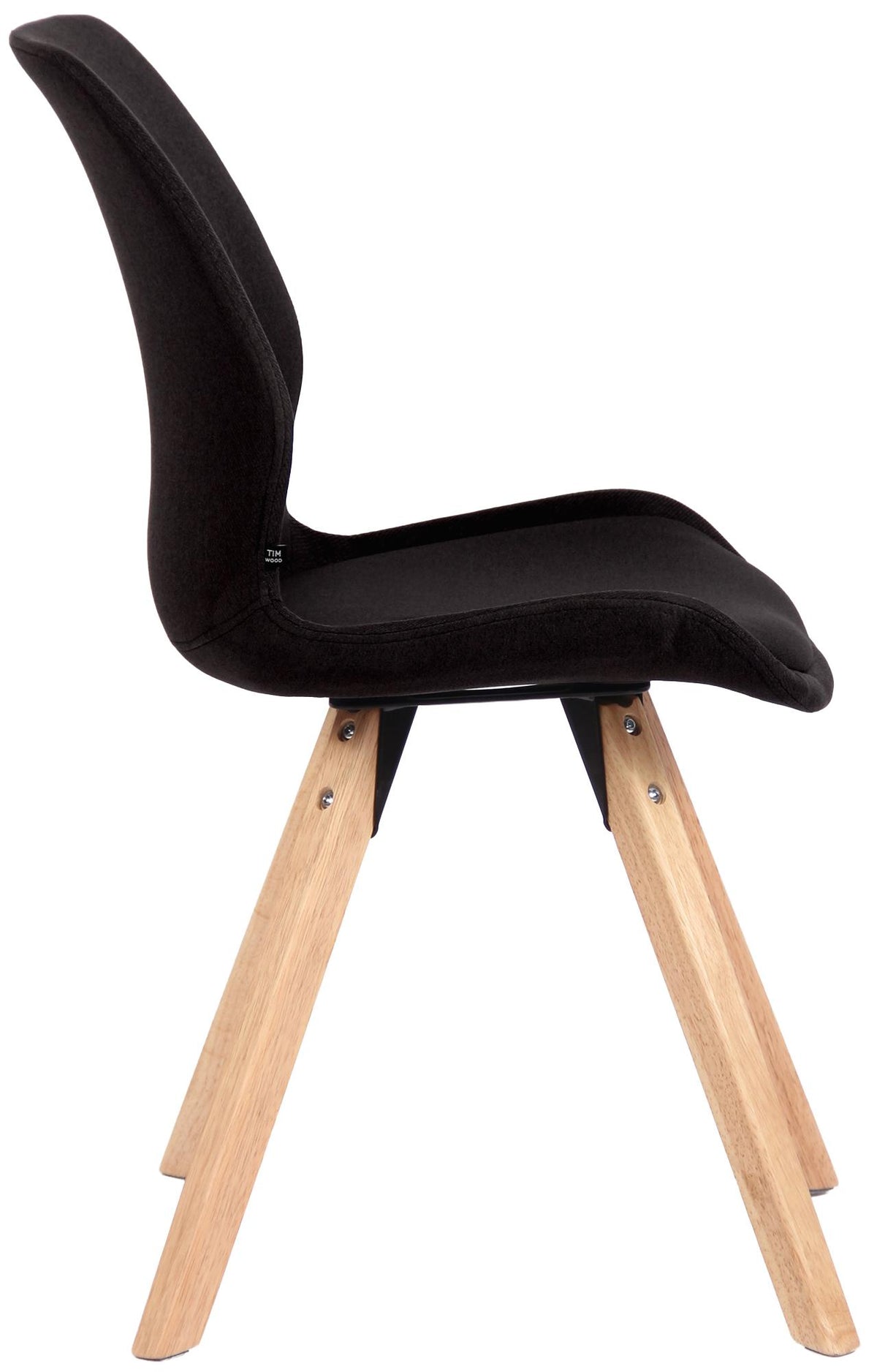 Set van 2 Eetkamerstoelen Luna zwart,Stof schwarz