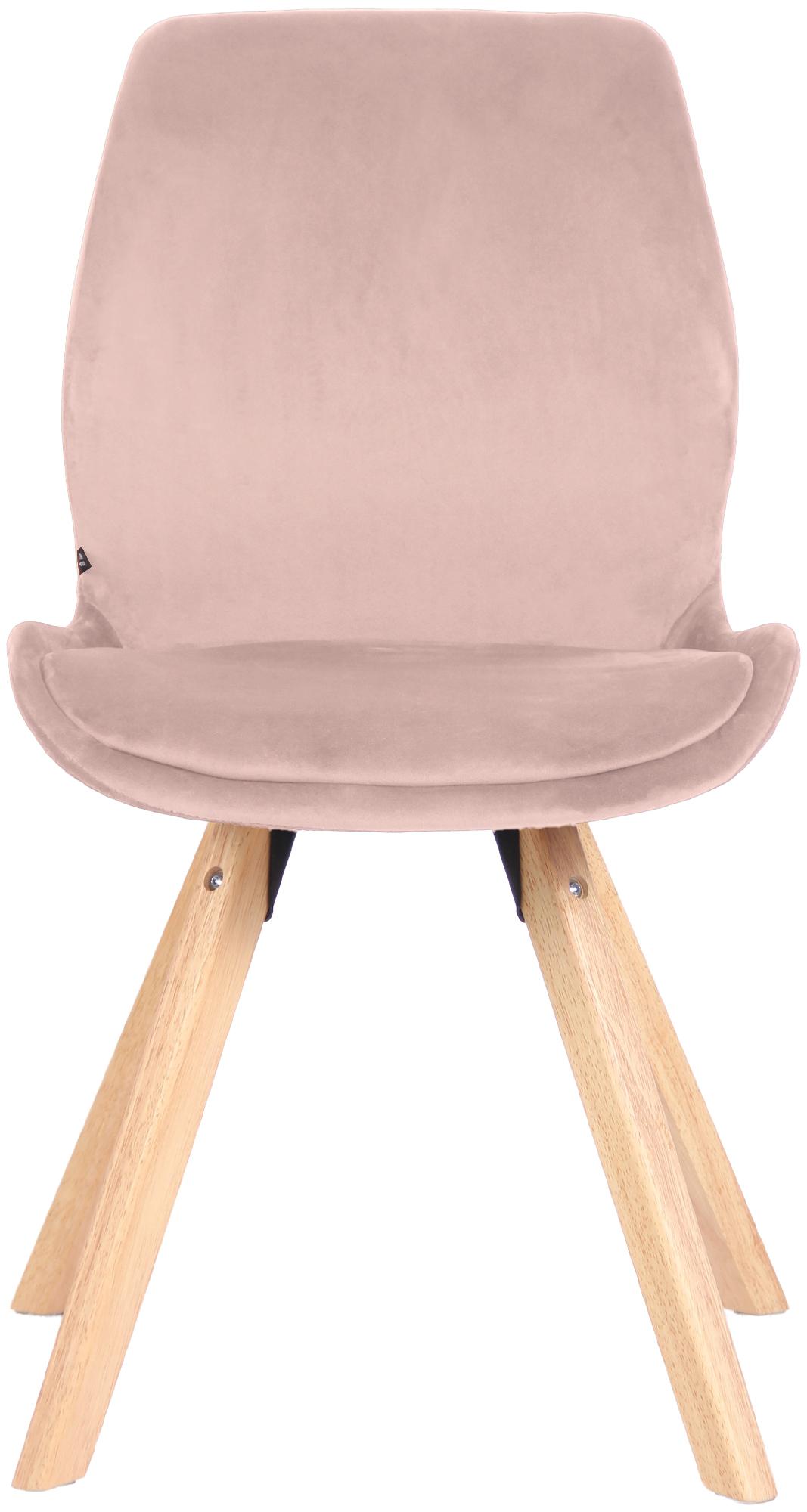 Set van 2 Eetkamerstoelen Luna roze,Fluweel pink