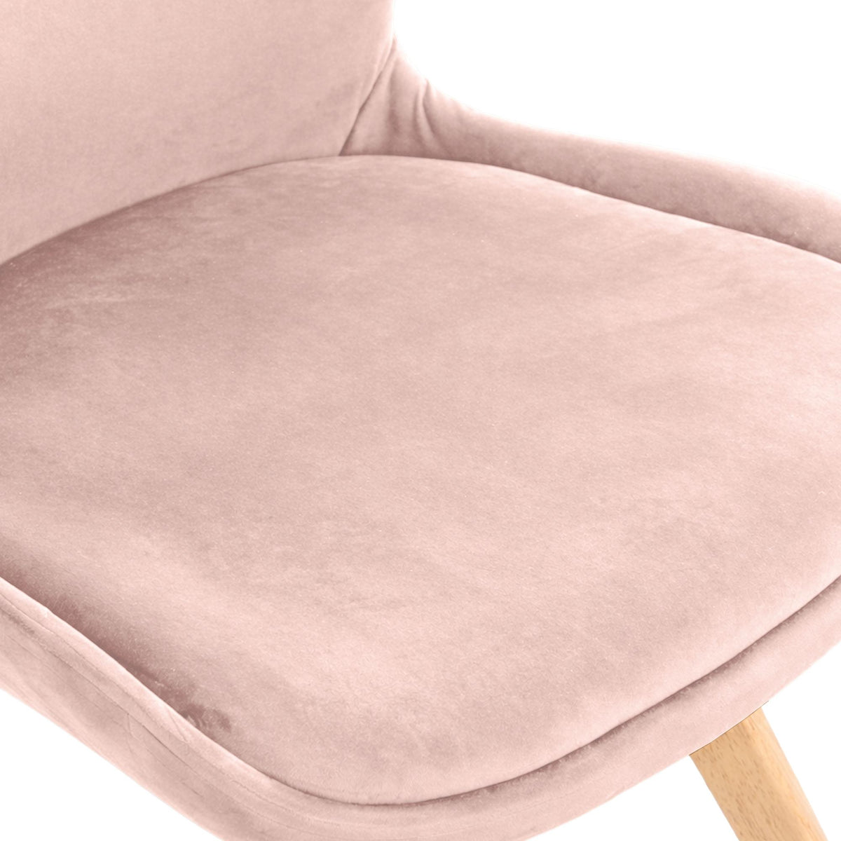 Set van 2 Eetkamerstoelen Luna roze,Fluweel pink